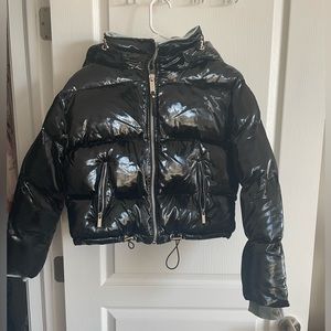 Manier De Voir High Shine Puffer Jacket